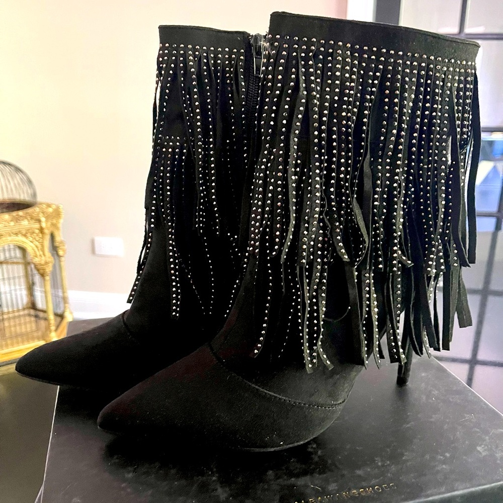 Azalea Wang Fringe boots 8.5
